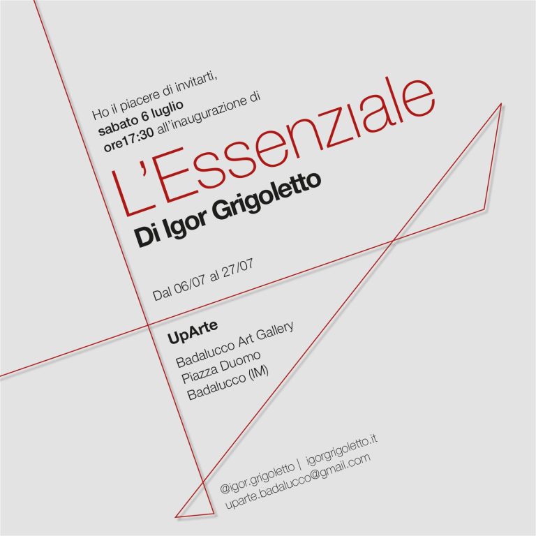 l'essenziale mostra di Grigoletto